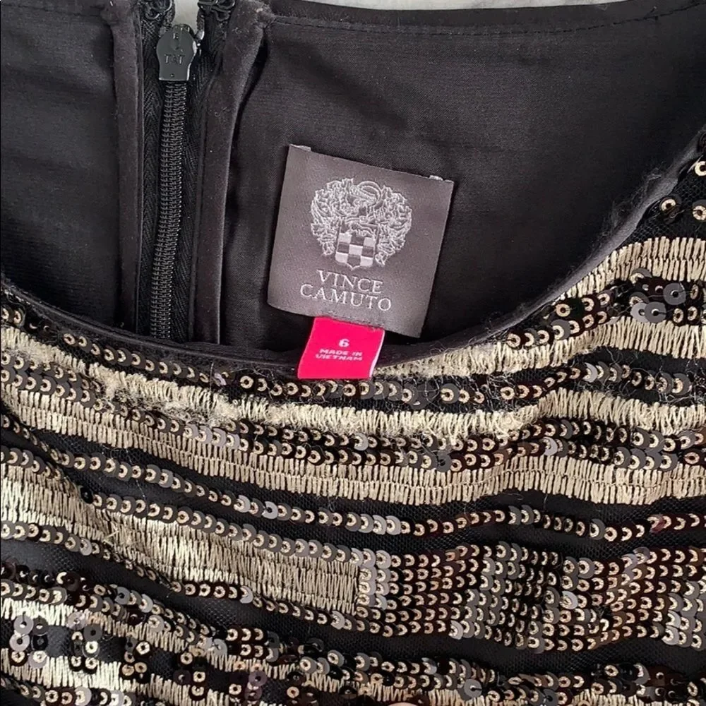 Vince Camuto Beaded Cocktail Dress size 6 - Picture 7 of 14